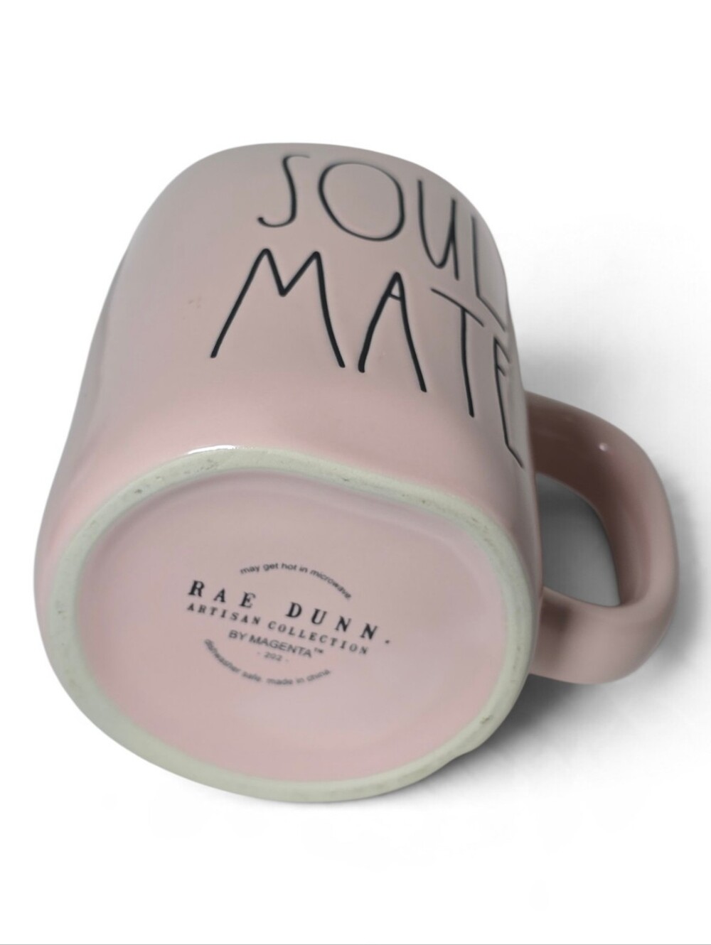 Rae Dunn SOUL MATE Pink Ceramic Mug Artisan Collection - Picture 6 of 6